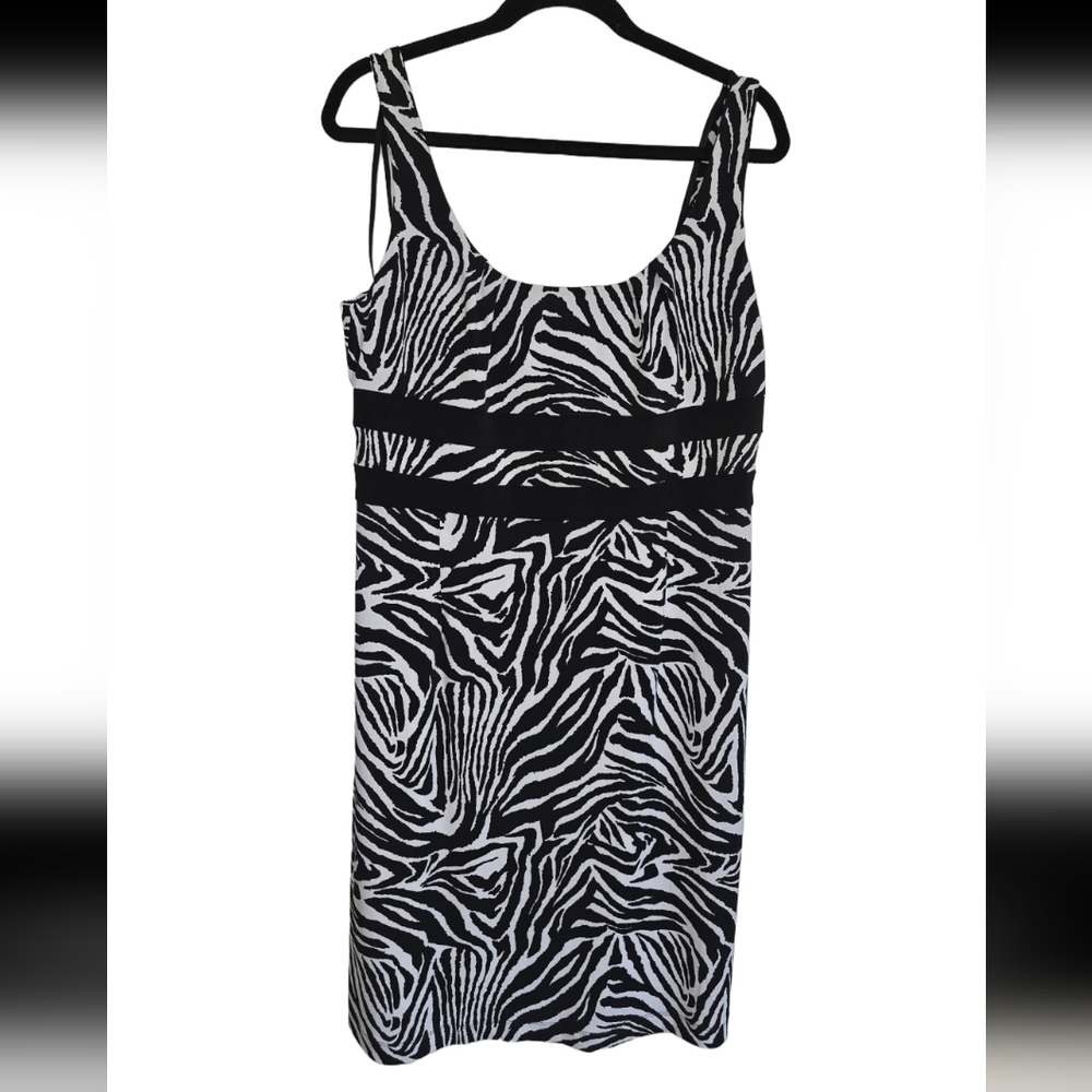 NWT Glamour Zebra Print Shift Dress Size 14